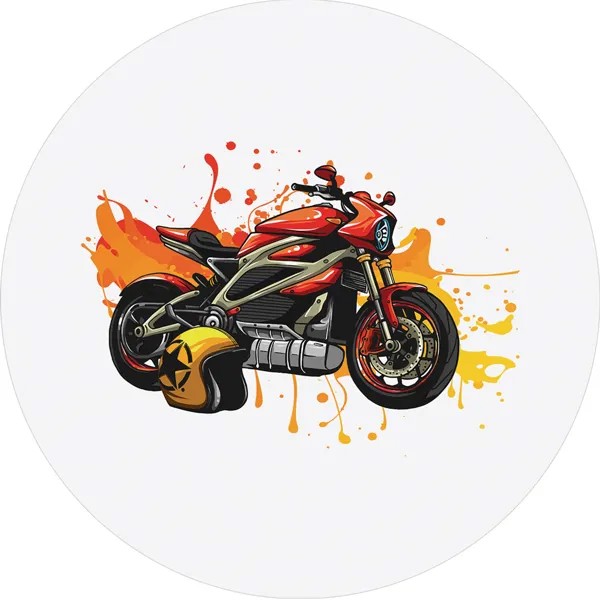 Парео женское JoyArty Гонки на мотоцикле красное, 150x150 см