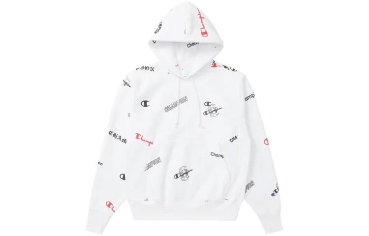 Толстовка унисекс Champion, цвет White Full Print