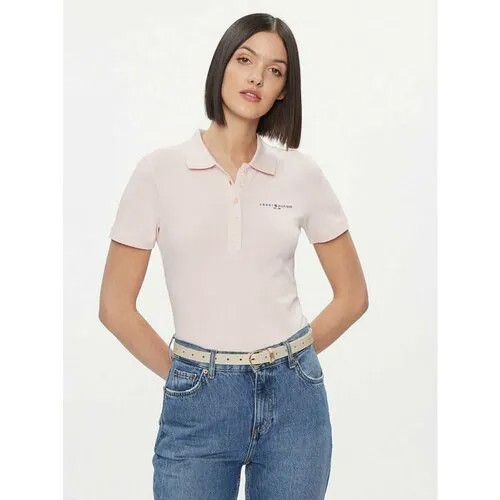 Поло TOMMY HILFIGER, размер L [INT], розовый