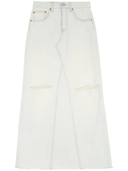 MM6 Maison Margiela джинсовая юбка макси, белый