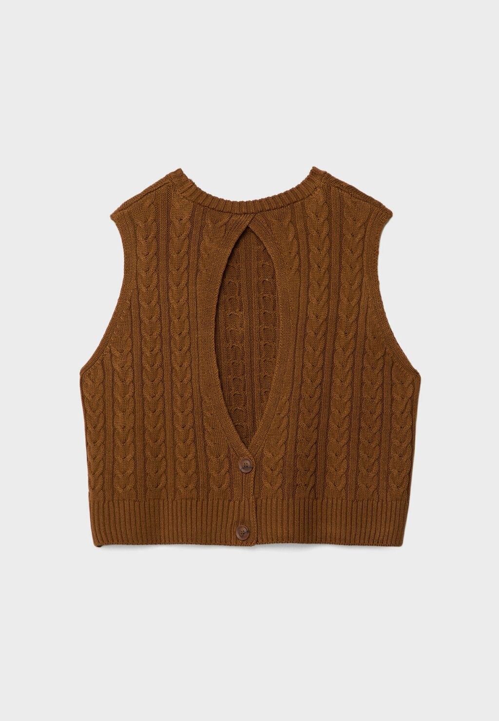 Джемпер OPEN BACK Stradivarius, коричневый