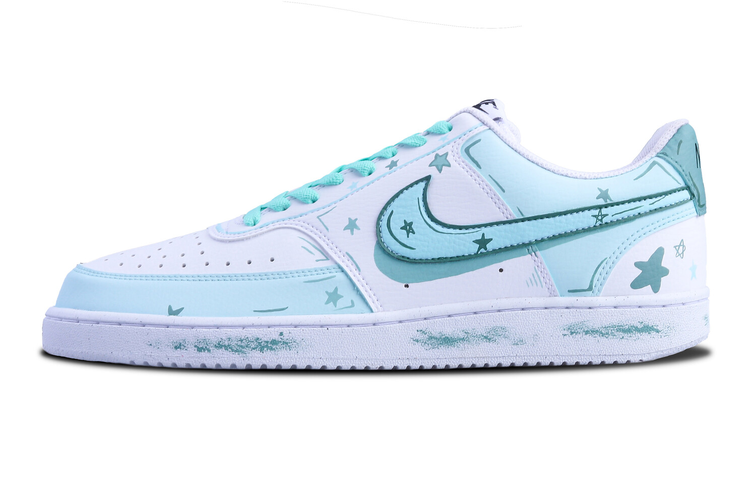 Кроссовки Nike Court Vision 1 Skateboarding Shoes Women's Low-top Green, зеленый