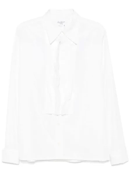 Yohji Yamamoto рубашка со складками, белый