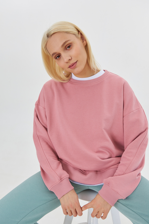 Свитшот женский Ennergiia Толстовка En.ss21.w.02 Розовый розовый 44 RU