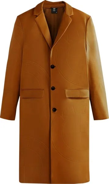 Пальто Kith For BMW Debossed Leather Royce Coat 'Desert', коричневый