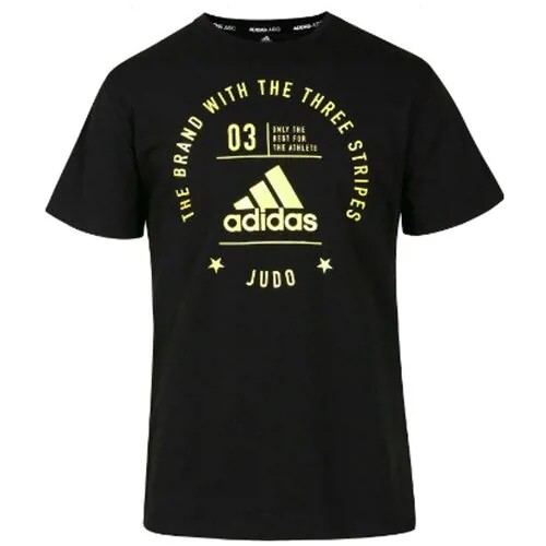 Футболка adidas для мальчиков, размер 164, черный