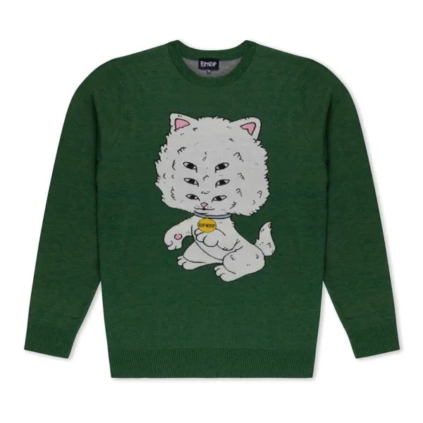 Свитер мужской Ripndip Big Head Knit Sweater Pine Heather зеленый L