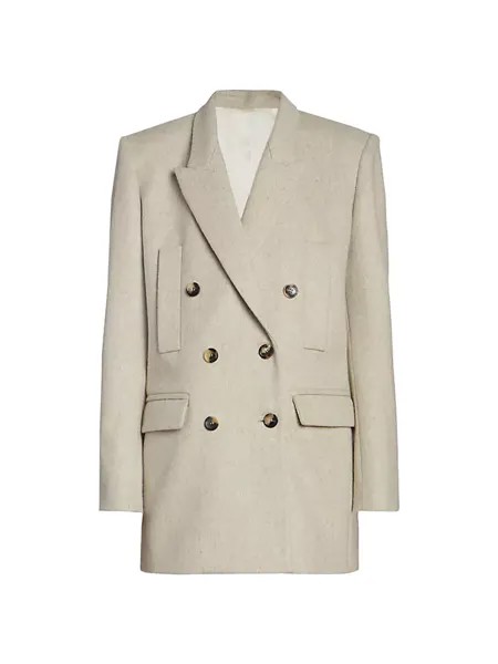 Двубортный шерстяной пиджак Floyd Isabel Marant, цвет sand