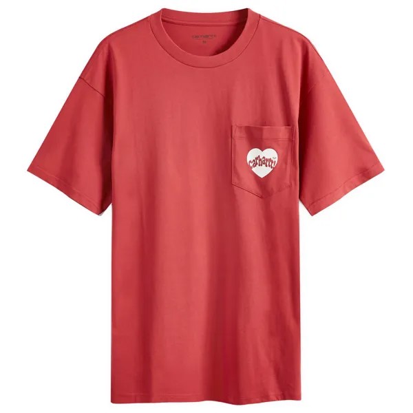 Футболка Carhartt Wip Amour Heart Pocket T-Shirt, цвет Tuscany & White