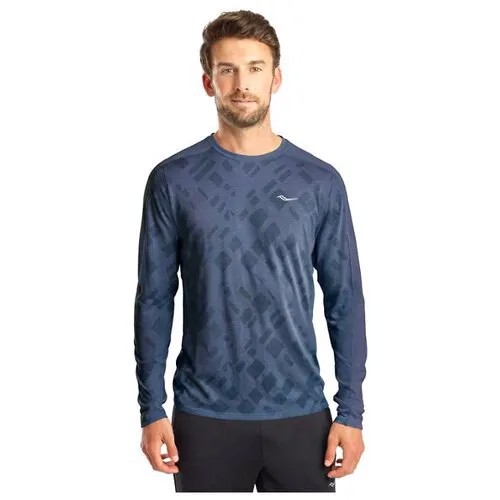 Футболка беговая Saucony 2020-21 Ramble Long Sleeve Mood Indigo