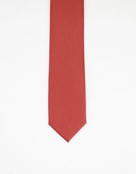 Атласный галстук рыжего цвета Gianni Feraud-Красный