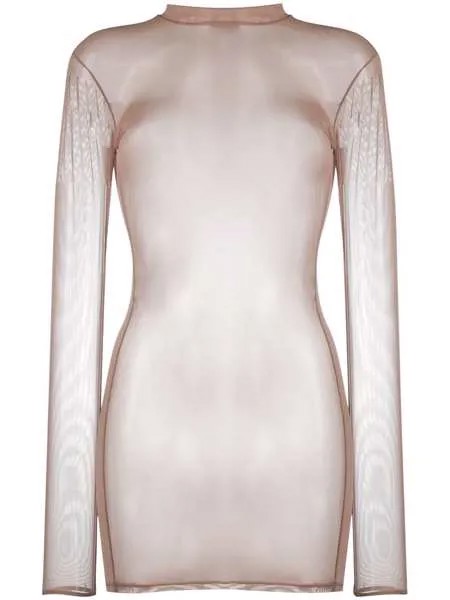 Maison Close сетчатое платье мини