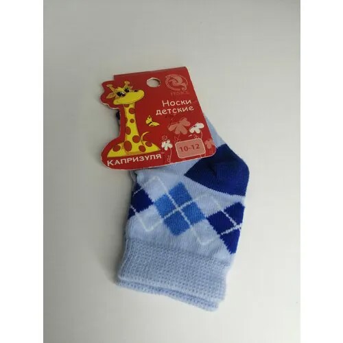 Носки Капризуля для мальчиков, вязаные, 2 пары, размер 10-12, голубой