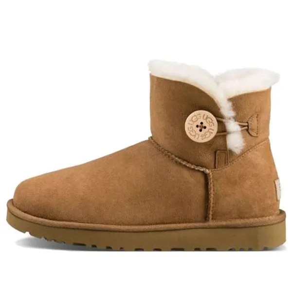 Кроссовки (WMNS) UGG Mini Bailey Button II Boot Fleece Lined, цвет chestnut