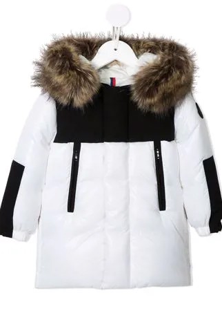 Moncler Enfant colour-block padded coat