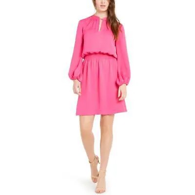 Trina Turk Женское розовое легкое платье-туника из полиэстера с эластичной талией 8 BHFO 9111