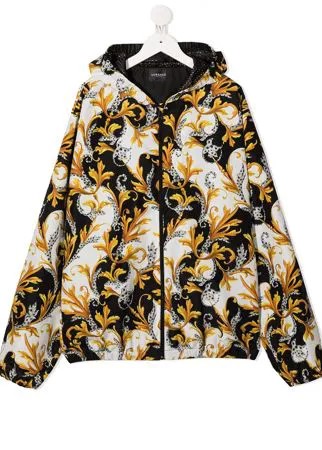 Versace Kids худи на молнии с принтом Acanthus