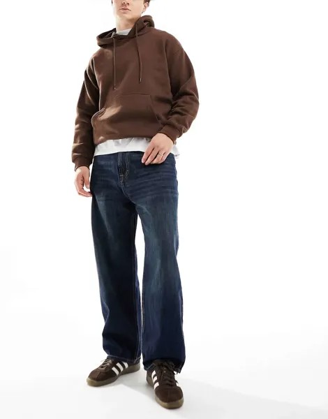 Синие широкие джинсы Pull&Bear