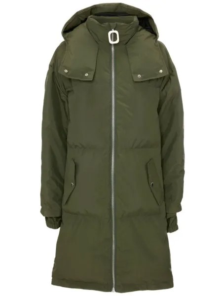 JW Anderson пуховик с капюшоном, зеленый