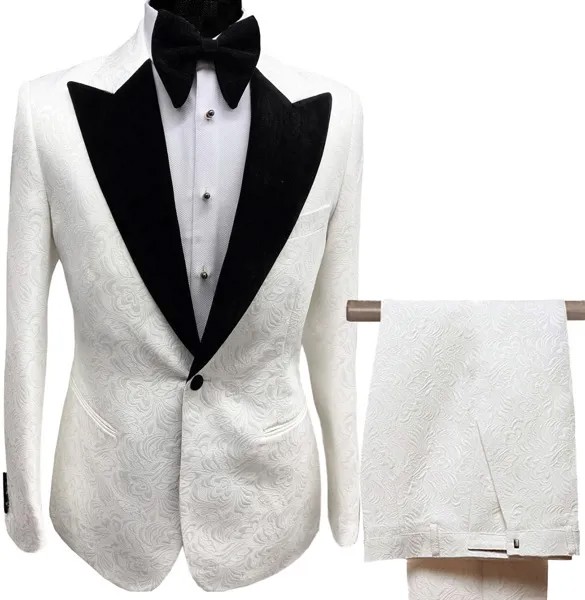 Мужские костюмы с воротником из 2 предметов приталенный белый сиреневый костюм с принтом пиджак для жениха смокинги для свадебного платья в...