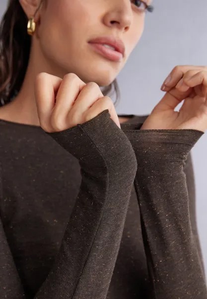 Топ с длинными рукавами WARM EFFECT ROUND-NECK Intimissimi, темно-синий деним