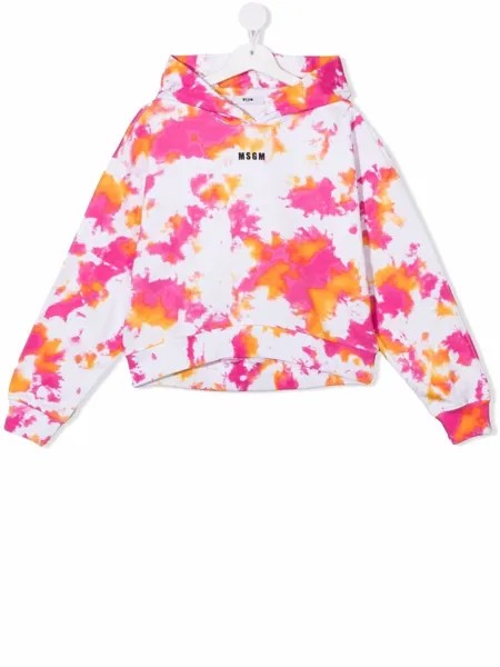 MSGM Kids худи с принтом тай-дай