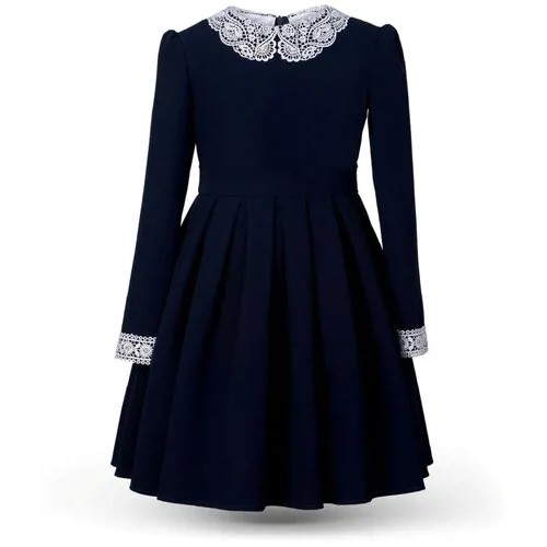 Школьное платье Alisia Fiori, размер 128-134, синий, белый