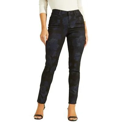 Guess Женские черные джинсовые джинсы скинни с высокой посадкой и цветочным принтом 25 BHFO 6685