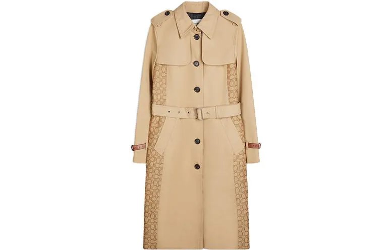 Женский тренч COACH, цвет Water khaki
