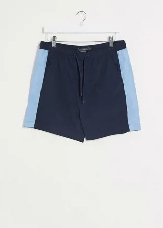 Полосатые шорты для плавания в стиле ретро French Connection-Темно-синий