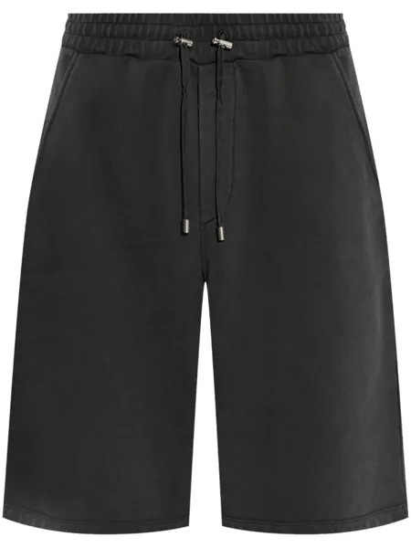 Balmain спортивные шорты с вышитым логотипом, серый