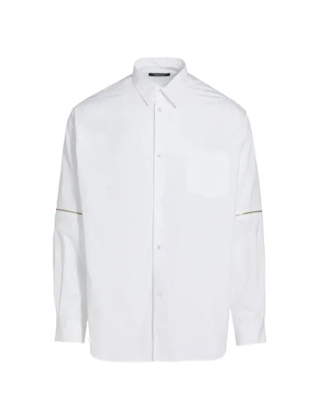 Рубашка с застежкой-молнией и пуговицами спереди Undercover, белый
