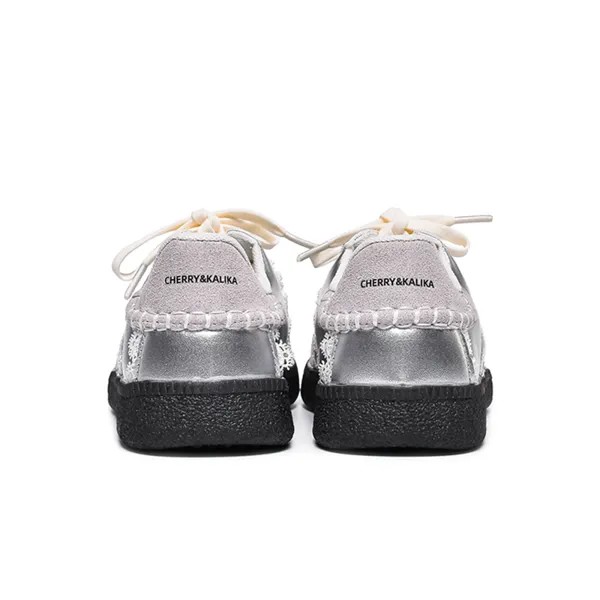 Кроссовки CHERRY&KALIKA Skateboarding Shoes Women's Low-top Silver, серебряный