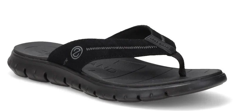 Черные кожаные мужские сандалии Cole Haan Zerogrand Thong LX LTE C35173