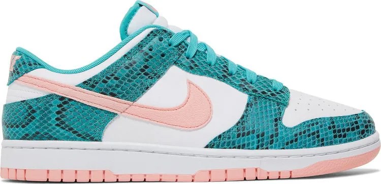 Кроссовки Nike Dunk Low 'Washed Teal Snakeskin', бирюзовый