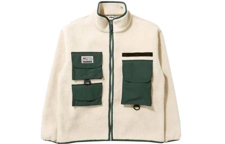 Бархатная куртка унисекс FILA, цвет Beige