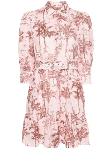 MC2 Saint Barth платье мини Toile de Jouy, розовый