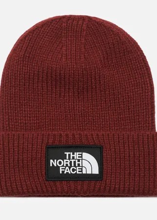 Шапка The North Face Logo Box Cuffed, цвет красный