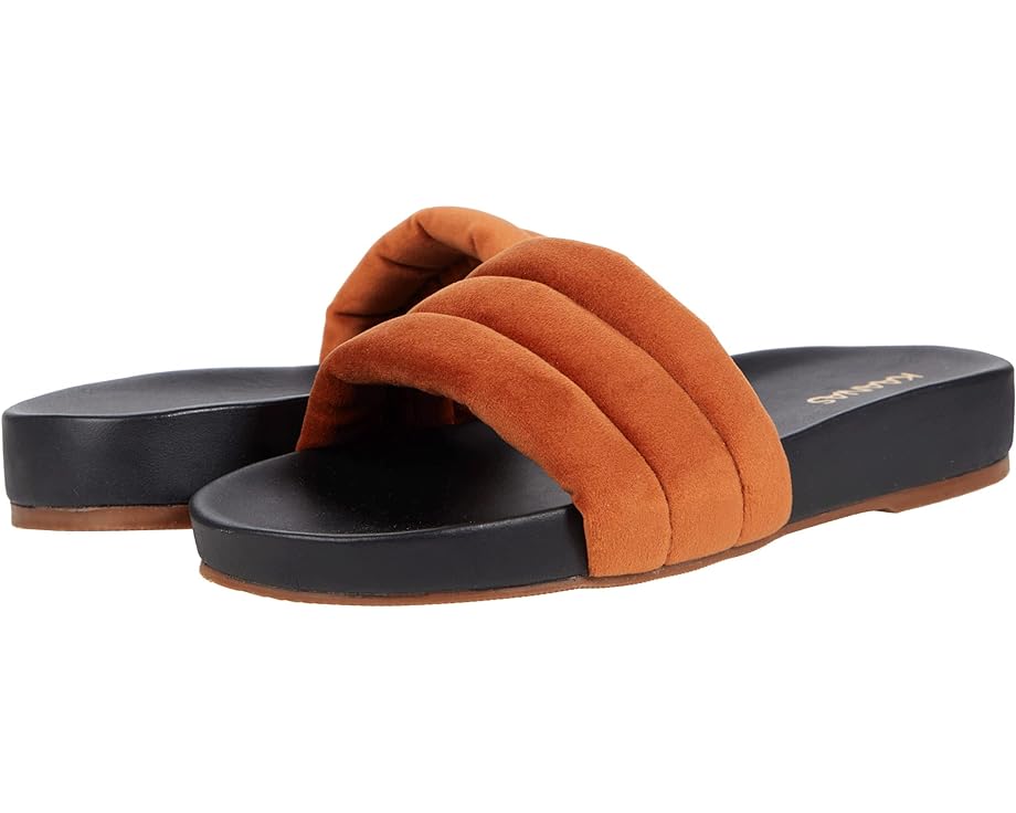 Сандалии KAANAS Timor Chunky Suede Pool Slide, цвет Brick