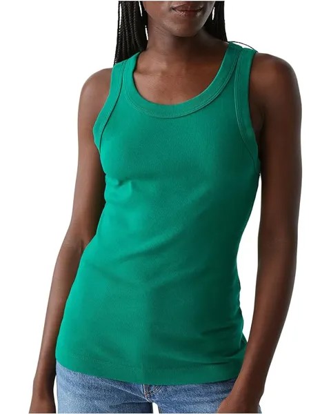 Топ Michael Stars Paloma 1x1 Cotton Wide Binding Tank, цвет Kelly