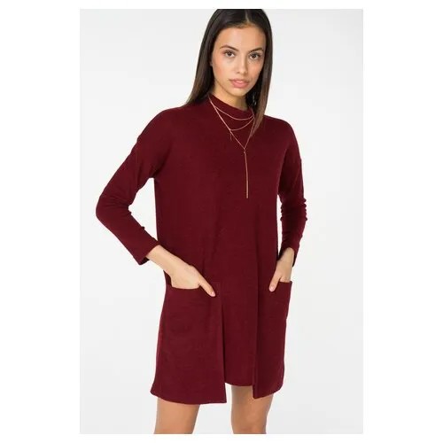 Платье Fashion.Love.Story 17AW1182 женское Цвет Бордовый Однотонный р-р 40