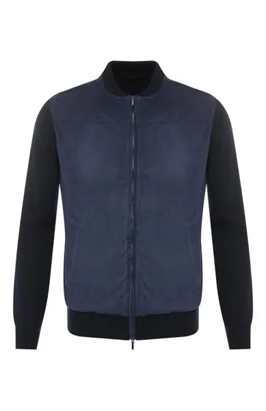 Кашемировый кардиган с кожаной отделкой Loro Piana