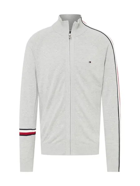 Вязаный кардиган Tommy Hilfiger INTARSIA, светло-серый