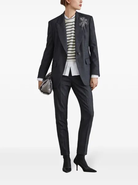 Brunello Cucinelli укороченные брюки, серый