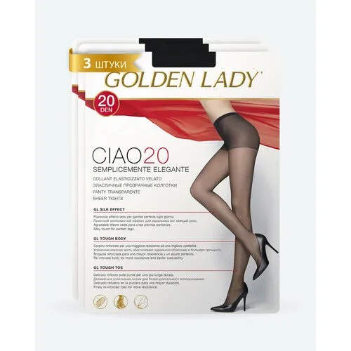 Колготки Golden Lady Ciao, 20 den, 3 шт., размер 5, черный