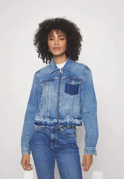 Джинсовая куртка IZZIE ZIPPER JACKET Tommy Jeans, синий деним