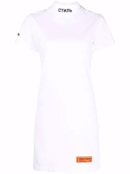 Heron Preston платье-футболка с нашивкой-логотипом
