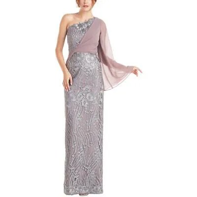 JS Collections Женское фиолетовое вечернее платье макси с вышивкой 18 BHFO 3931