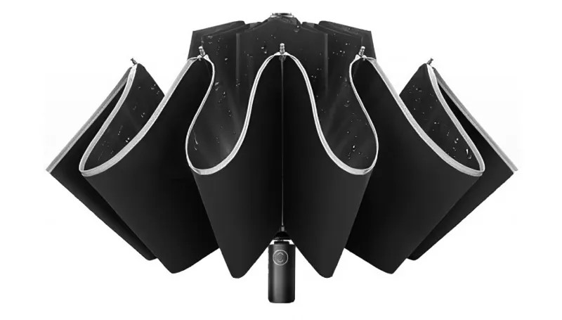 Зонт складной унисекс полуавтоматический Xiaomi Zuodu Reverse Folding Umbrella черный