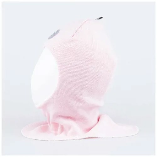 Зимняя шапка-шлем для девочки розовый котофей 07811377-40 размер 52 (5-6 лет)